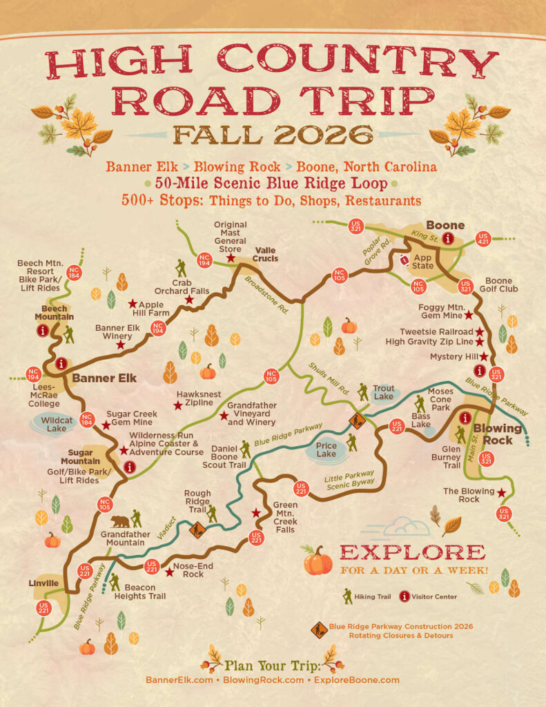 High Country Road Trip Map